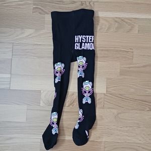 Nwot new Kids size S Toddler 5T Hysteric mini glamour tights pink black